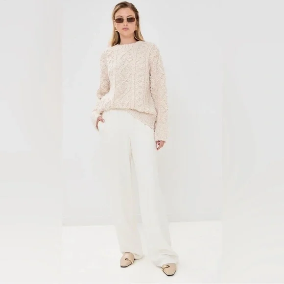 Cozy Cream Cable Knit Sweater
